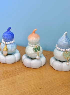 结晶釉陶瓷转转葫芦福禄