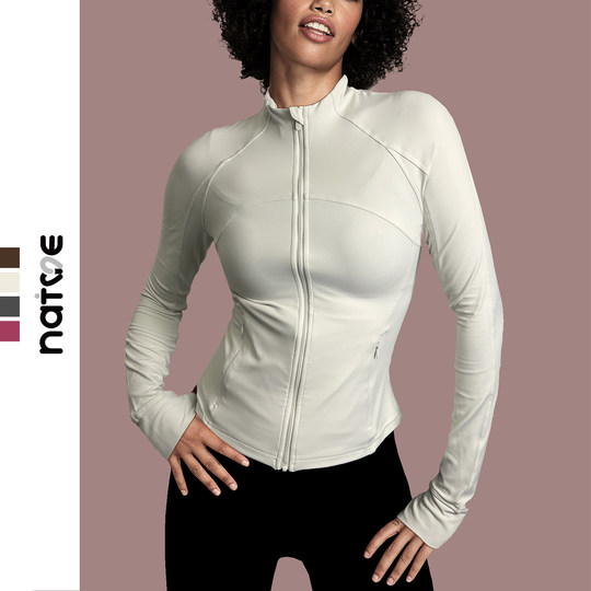 显瘦外套修身拉链夹克外套跑步弹力外套显瘦速干衣春秋弹力健身衣