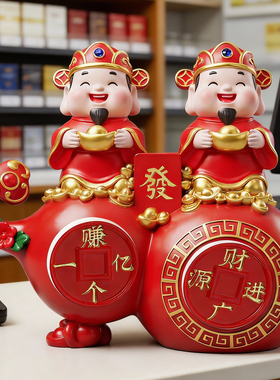 新居玄关开业收银台摆件吉祥礼物