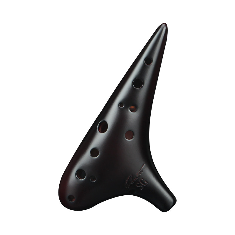 【林风】凡土系列sg熏烧十二孔陶笛 凡多乐器陶笛