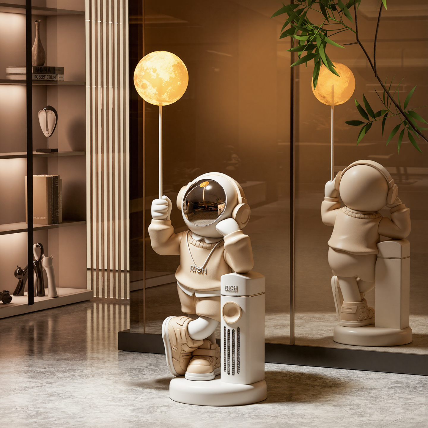 电视柜旁宇航员落地摆件轻奢高级感客厅玄关沙发旁装饰品乔迁礼物,淘宝优惠券,粉丝福利购,淘宝优惠卷