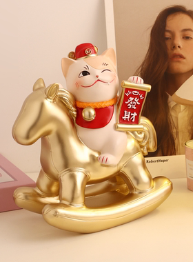 2026新款创意招财猫摆件新中式