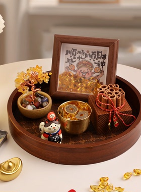 新中式招财猫发财树摆件乔迁礼物