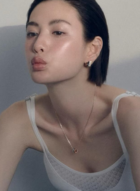 bvminc 花三三同款 白陶瓷 黑陶瓷抽拉式毛衣链 项链