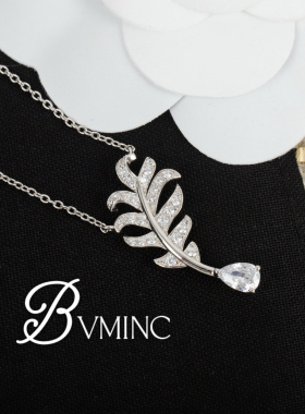 bvminc 羽毛带钻项链 S925银 珠宝