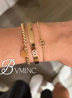 bvminc 小巧简约 玫瑰金色猪鼻子手链 S925银 养马人的快乐