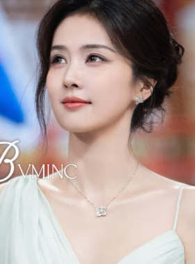 bvminc DB白鹿同款 莲花项链 ，耳钉