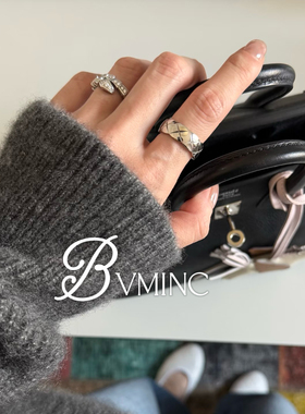 bvminc 日杂同款菱格无钻戒指中版