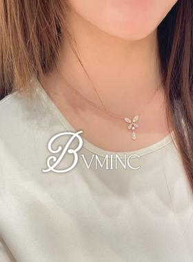 bvminc 新款满钻蝴蝶项链 S925银镀金
