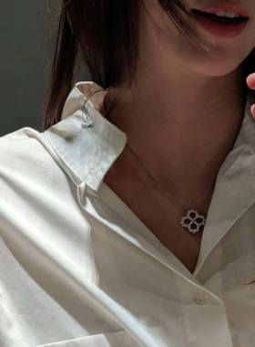 bvminc loop同款镂空四叶草项链