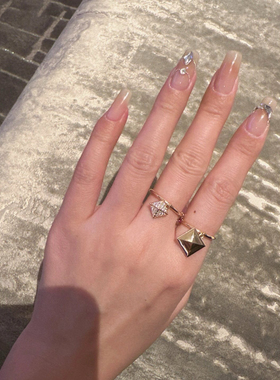 bvminc 日杂同款 链条 猪鼻子 铆钉 麻花 戒指