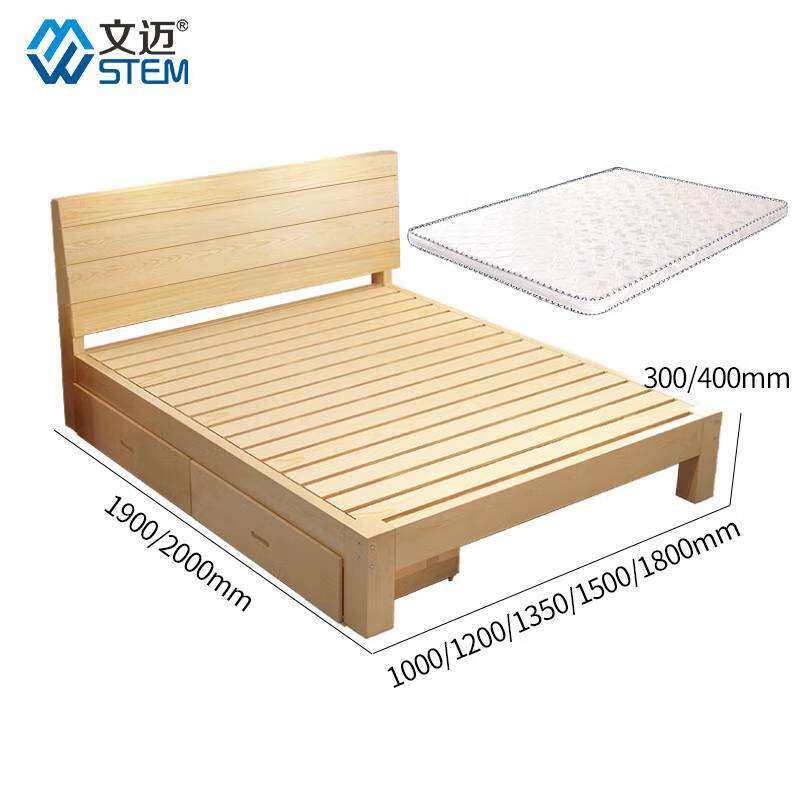 文迈单层床+床垫1350*1900mm/张 - 图0