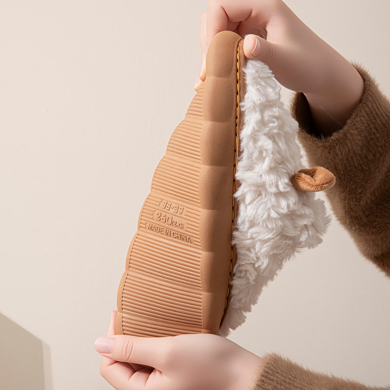 冬季棉拖鞋可爱女耳朵男情侣居家室内保暖月子鞋防滑加绒毛绒拖鞋,淘宝优惠券,粉丝福利购,淘宝优惠卷