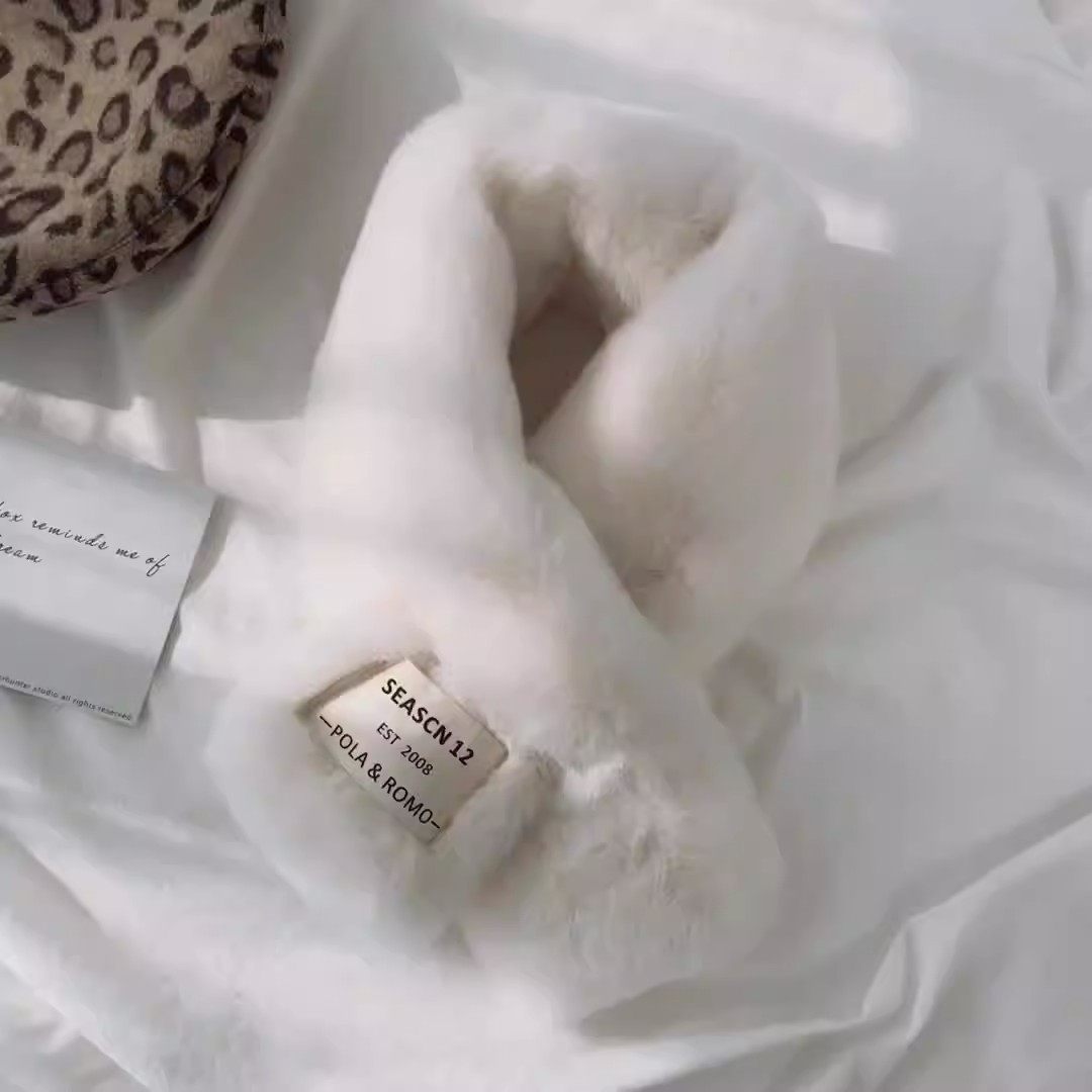 围巾女毛毛冬季保暖韩版百搭交叉围脖仿獭兔毛毛领新款护颈小围巾,淘宝优惠券,粉丝福利购,淘宝优惠卷