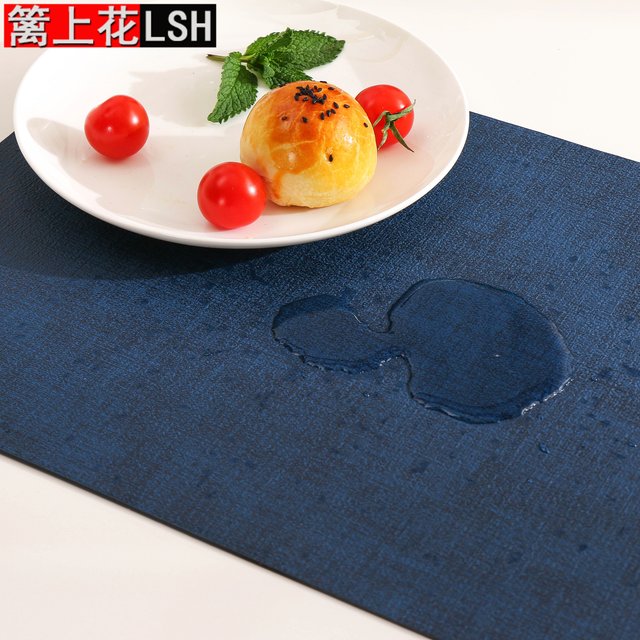 Leather placemat American light luxury western food oil-proof meal plate bowl