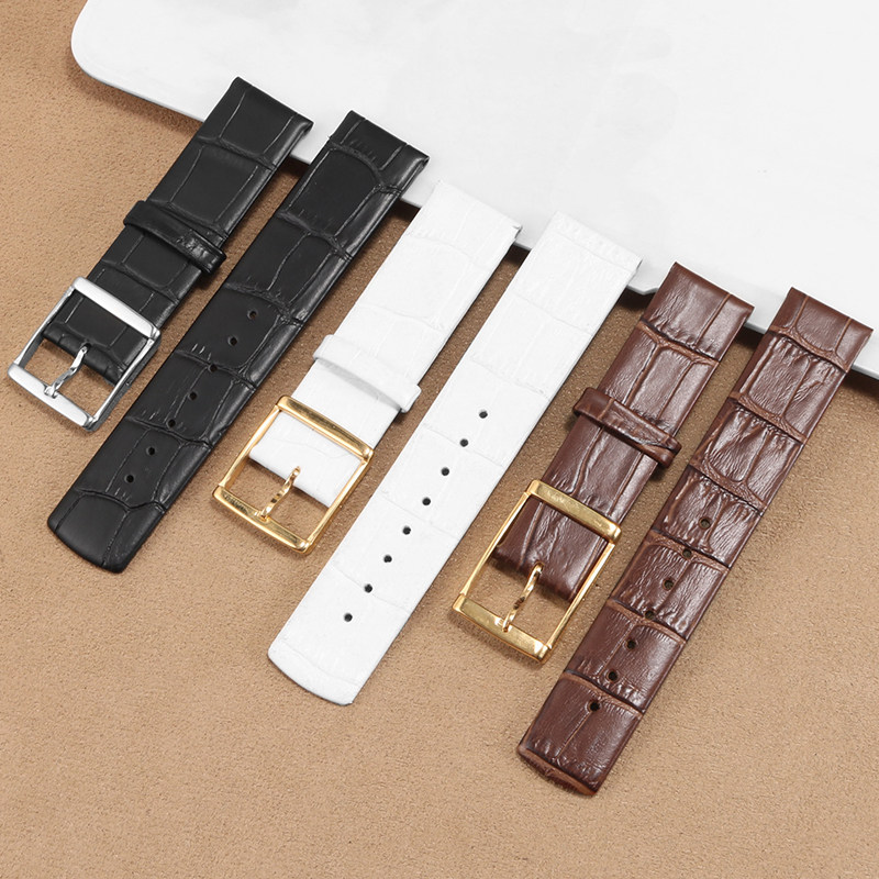 真皮代用ck浪琴dw罗西尼超薄手表带 古图配件