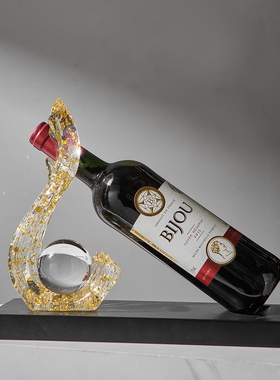 风生水起红酒架新中式客厅摆件