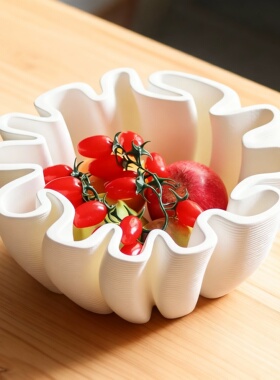 小众花瓣造型陶瓷水果盘摆件