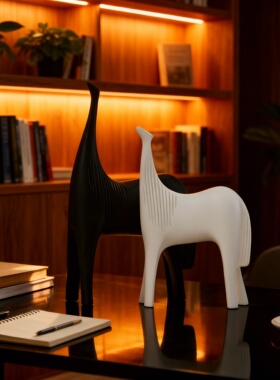 简约现代几何黑白创意装饰摆件