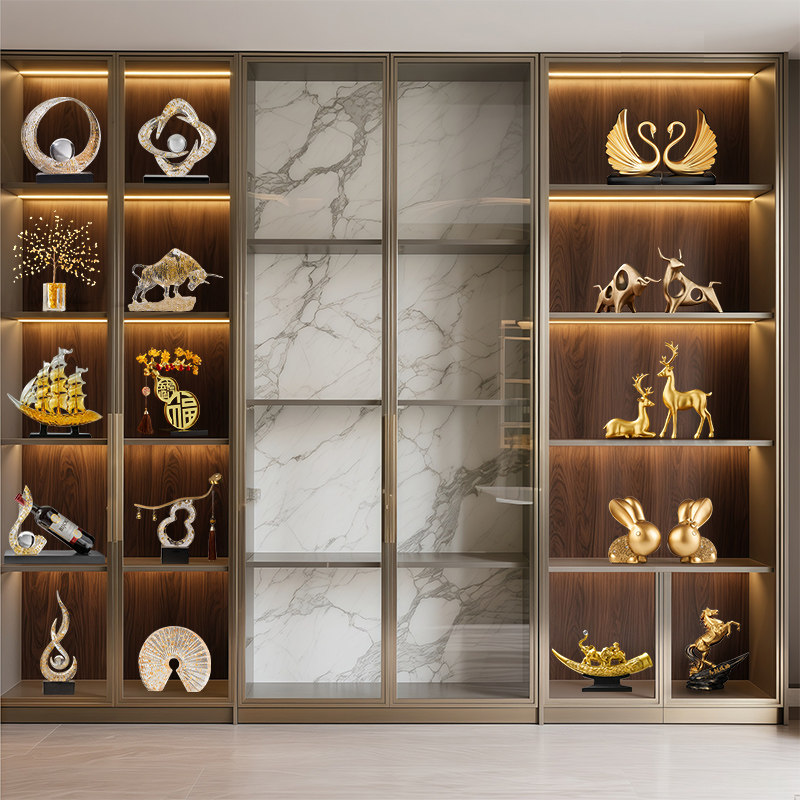 新中式客厅酒柜摆件轻奢高档家居软装背景墙展示柜装饰摆放工艺品,淘宝优惠券,粉丝福利购,淘宝优惠卷