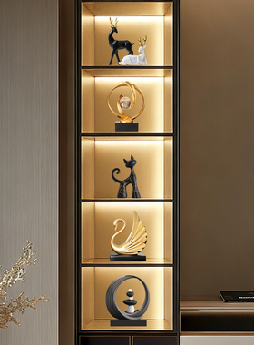 轻奢风客厅电视柜装饰桌面摆件