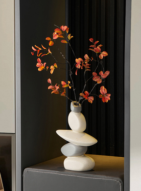 平衡石禅意摆件治愈系玄关装饰