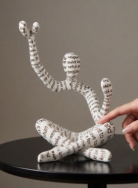 创意人形红酒架轻奢客厅桌面摆件