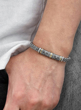 翔栩手工编织龙骨男手链复古创意