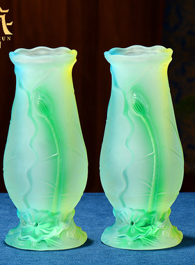 家居室内桌面装饰品摆件琉璃灯座