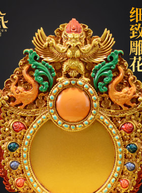 藏村树脂彩绘佛台藏式客厅铜像座