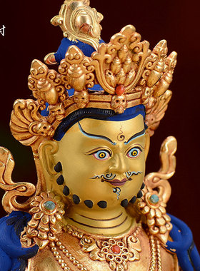 铜鎏金雕花摆件黄财神