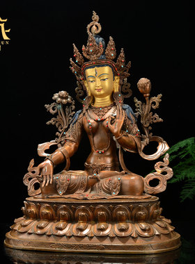 藏村红铜雕花藏式客厅铜像雕像