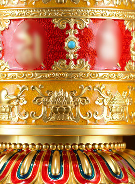 藏村藏式电动轮客厅家用装饰摆件