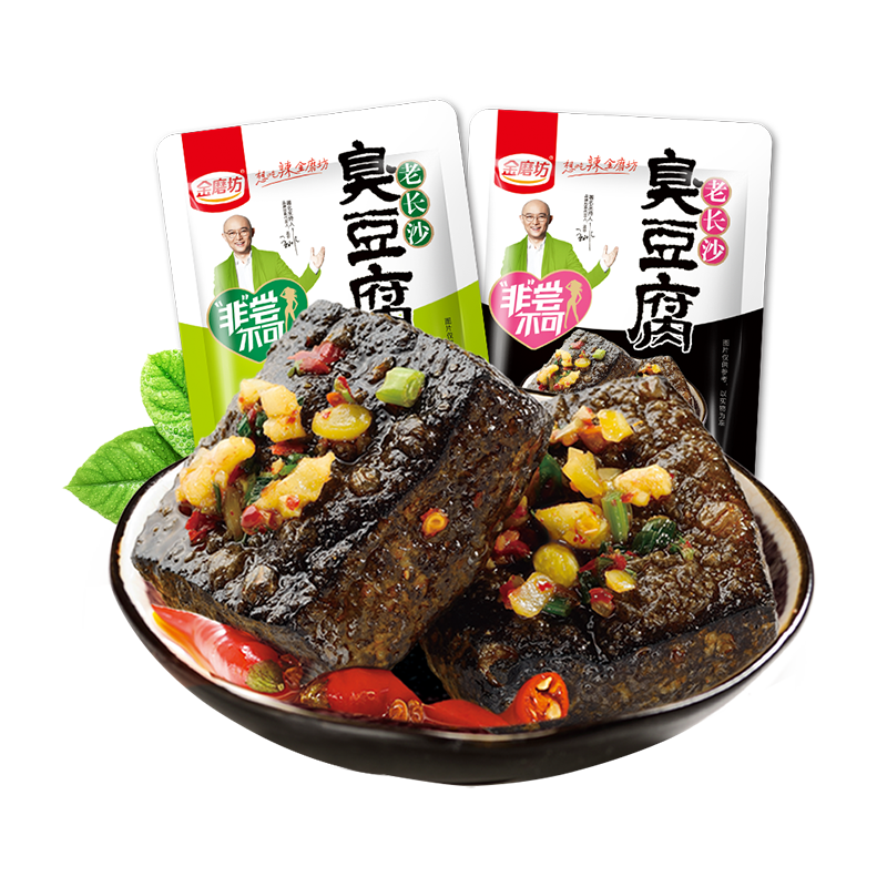 金磨坊臭豆腐香辣湖南特产麻辣豆干 湘老爹食品臭豆腐