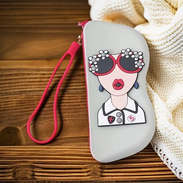 Portable glasses box for women with high-end sense of pressure-proof