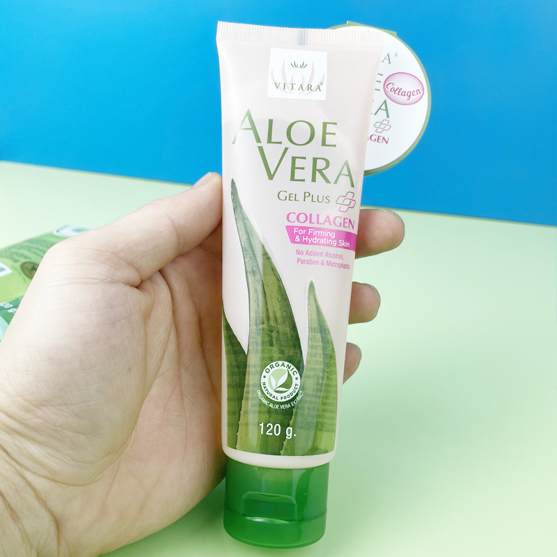 泰国VITARA芦荟胶晒后ALOE VERA 凝胶润肤膏补水清爽 男女120克 - 图0