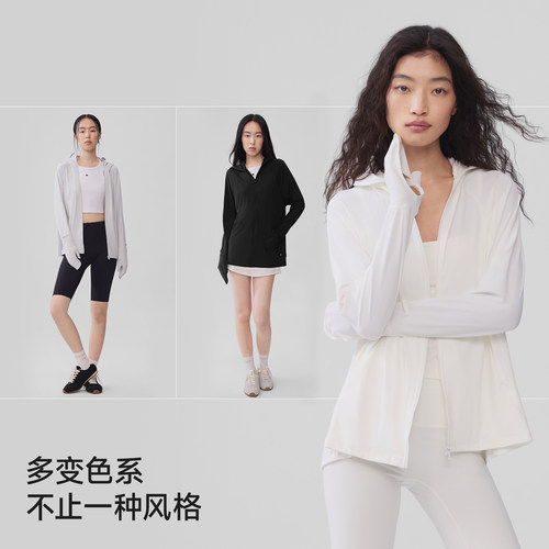 【赵露思同款】茉寻手套款防晒衣原纱冰钛夏季透气指洞款凉感外套 - 图2