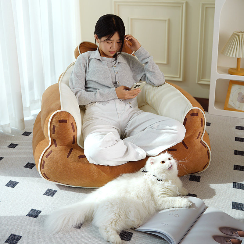 猫窝半封闭式安全感猫床猫咪大沙发宠物床垫子窝贵妃躺椅猫咪用品,淘宝优惠券,粉丝福利购,淘宝优惠卷
