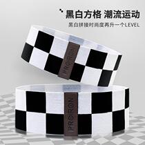 PROIRON black and white lattice hip with teething and hip elastic band hip bodybuilding Hip God Chessboard Lattice Shaping Fashion