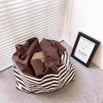 Korean Version Chocolate Color Premium Minimalist Fashion Shopping Bag Folding Bag 55 * 33cm 100 lap portable