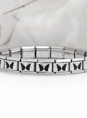 蓝色东南亚手链蝴蝶小饰品DIY紫色手工热销个性模块拼接