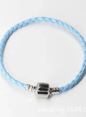 牛皮手链基础时尚欧美一件DIY新款皮绳转运珠首饰手镯编织绳