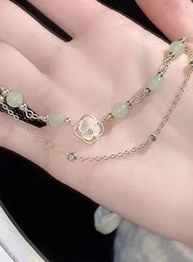 夏闺蜜优雅手链叠戴高级小众新款百搭~如花似玉ins女礼物气质双层