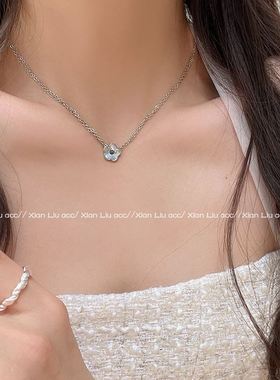 复古贝壳花朵项链女夏轻奢小众设计感高级颈链2022年新款女锁骨链