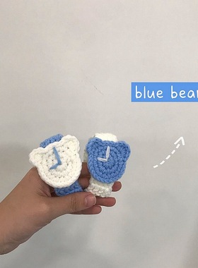 手工编织小熊毛线手表学生成品男女情侣创意diy生日礼物闺蜜