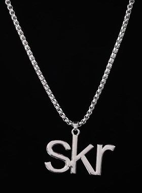 嘻哈纪念科比装饰项链男童吊坠十字架钛钢男女生篮球迷百搭配饰