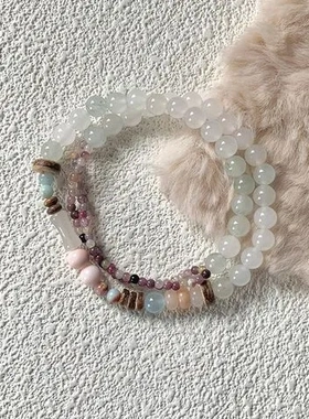 「吟花入酒」天山翠碧玺串珠手链新中式高级感手串ins风轻奢手饰