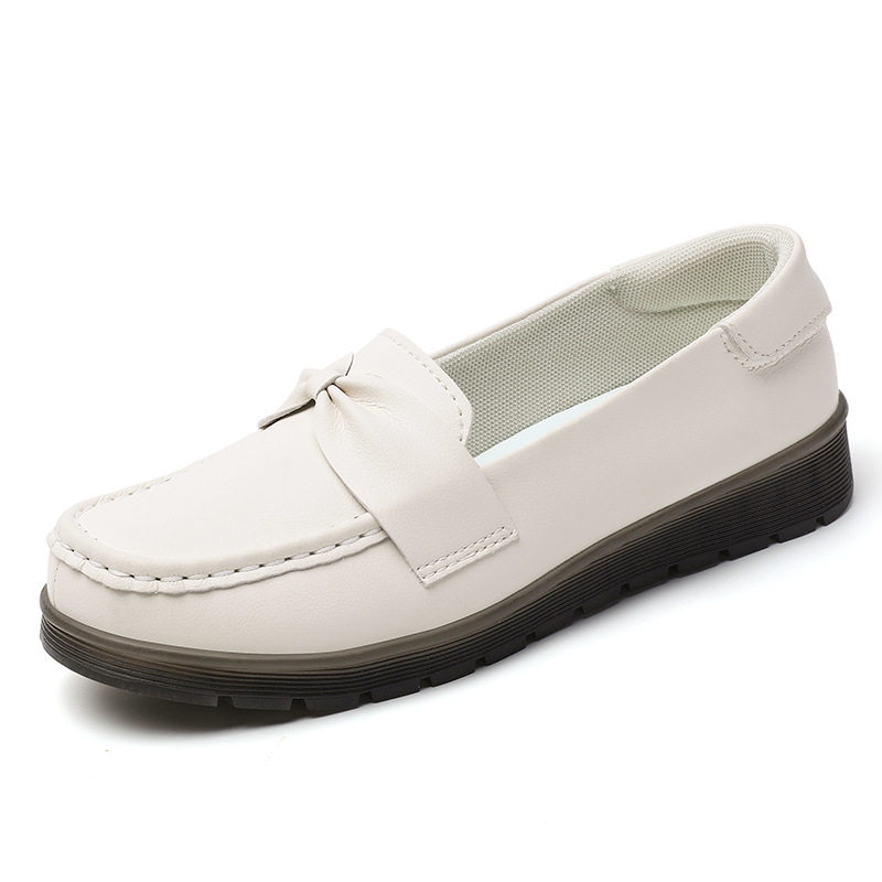 跨境豆豆鞋女一脚蹬软底软皮平底休闲中老年舒适妈妈单鞋春季大码,淘宝优惠券,粉丝福利购,淘宝优惠卷