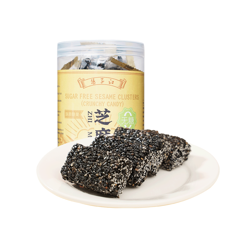 扬子江无糖黑芝麻酥饼老人孕妇糕点 扬子江食品传统糕点