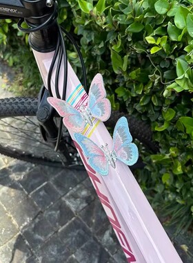 会飞蝴蝶自行车装饰贴纸